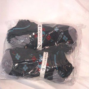 Tutuanna No-Show Socks Blue And Red Flowers